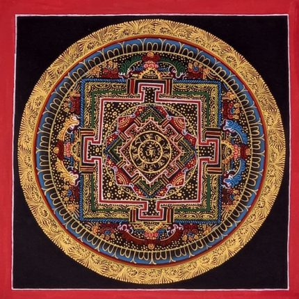Kalachakra Mandala Thangka Gold Paint
