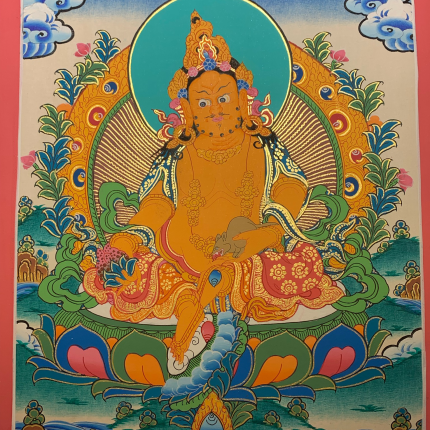 Dzambala - Buddhist God of Wealth Thangka