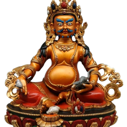 Yellow Dzambala Statue: The Deity of Wealth & Abundance