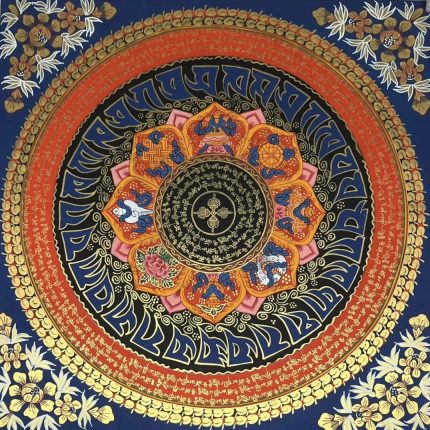 Eight Auspicious Symbols Mandala Thangka